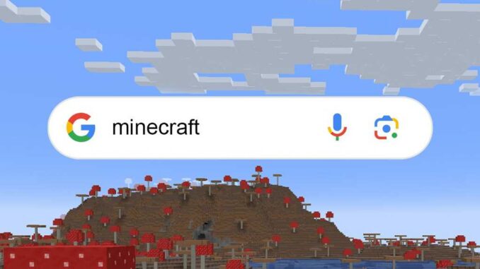 Google celebra los 15 años de Minecraft con un divertido ‘Easter egg’