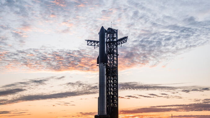Todo listo para el séptimo lanzamiento del Starship de SpaceX