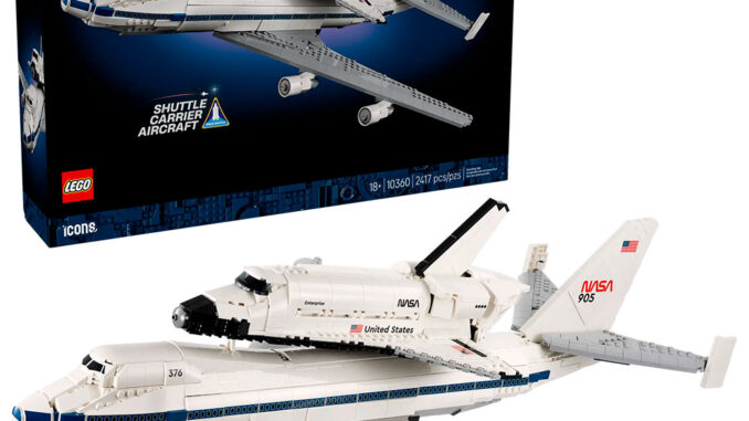 Lego confirma la existencia del set con uno de uno de los aviones con los que la NASA transportaba los transbordadores espaciales